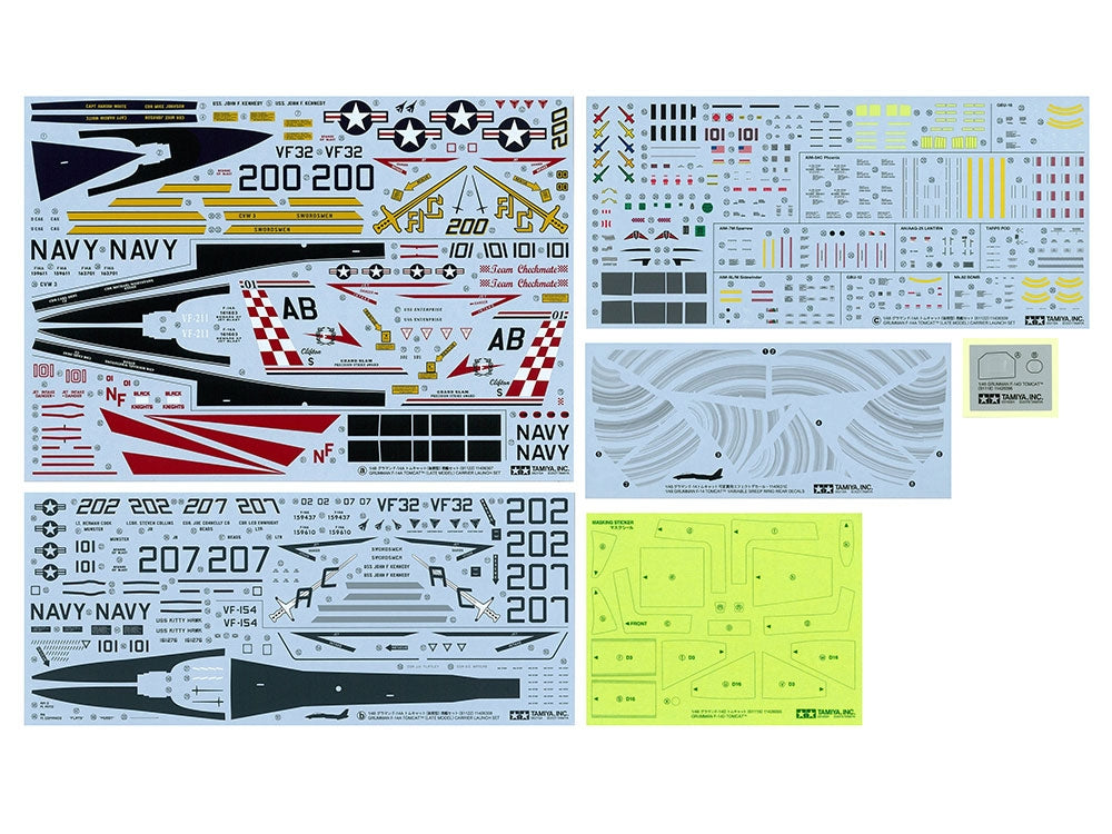 Tamiya 61122 Grumman F-14A Tomcat (Late Model) Carrier Launch Set 1/48 – Bild 24