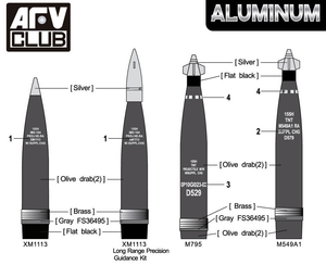 AFV Club AG35056 Aluminum PGK Series 155mm Artillery Shell 1/35 – Bild 3