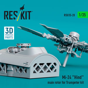 RESKIT RSU35-0020 Mi-24 &amp;quot;Hind&amp;quot; main rotor for Trumpeter kit (3D Printed) 1/35 – image 3
