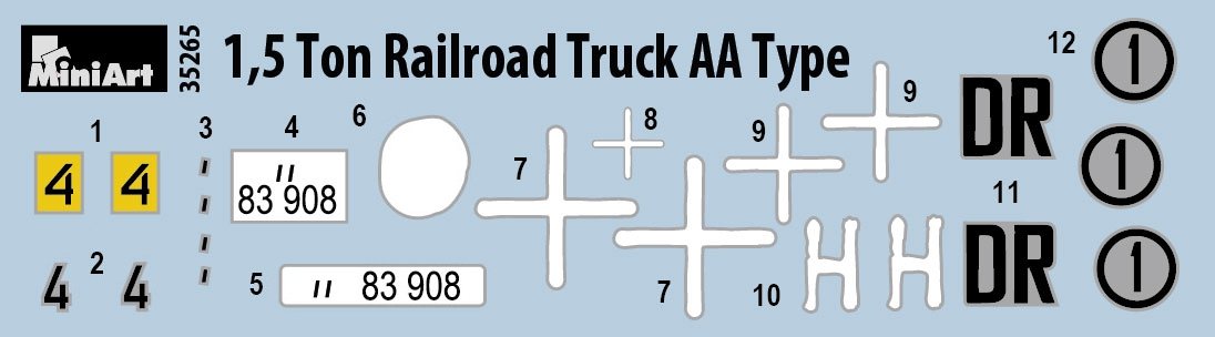 MiniArt 35265 1.5 TON RAILROAD TRUCK AA TYPE (1/35) – image 4