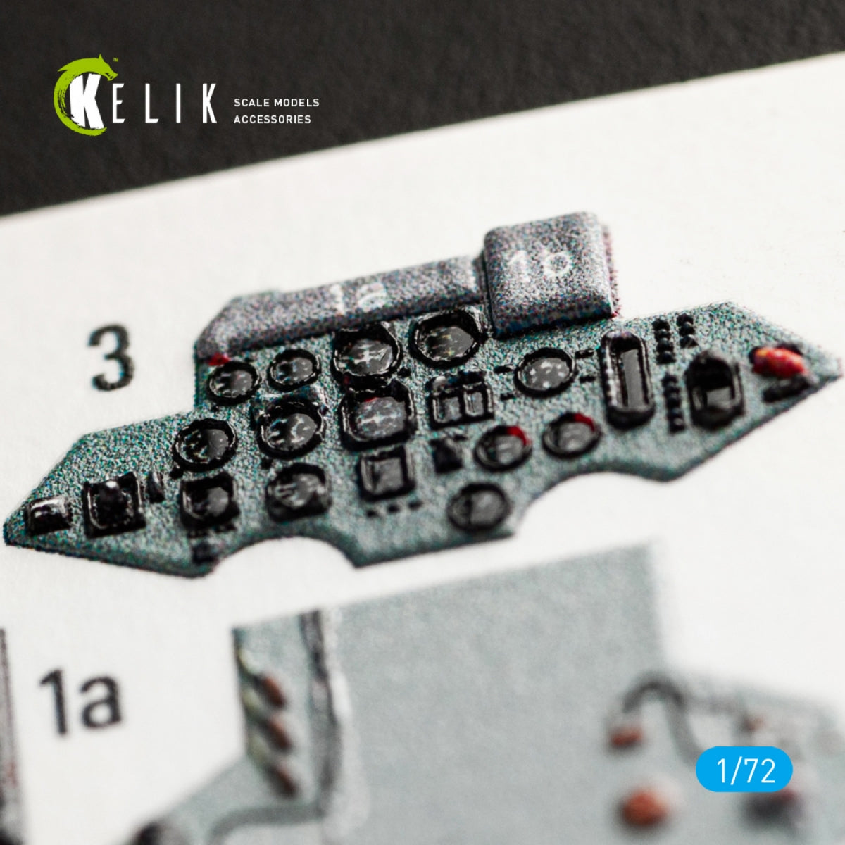 KELIK K72040 SU-27 INTERIOR 3D DECALS FOR TRUMPETER KIT 1/72 – immagine 3