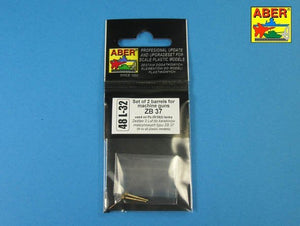 Aber 48L-32 Set of 2 Barrels for ZB 37 machine guns [used on Pz.35/38(t)] 1/48