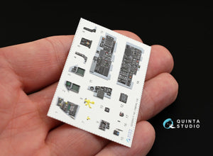 Quinta Studio QD32003 F-16C 3D-Printed &amp;amp; colored Interior on decal paper (for Tamiya kit) 1/32 – immagine 3