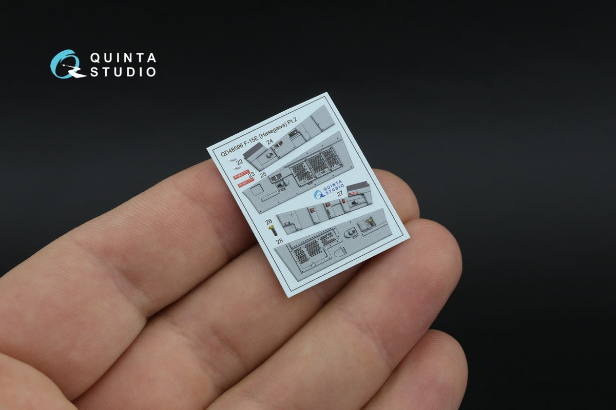 Quinta Studio QD48596 F-15E 3D-Printed &amp;amp; colored Interior on decal paper (Hasegawa) 1/48 – image 2