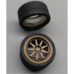 Yamamoto YMPRIM17 Work Emotion XD9 18 Inch + Tires Pro Kit 1/24 – Bild 3