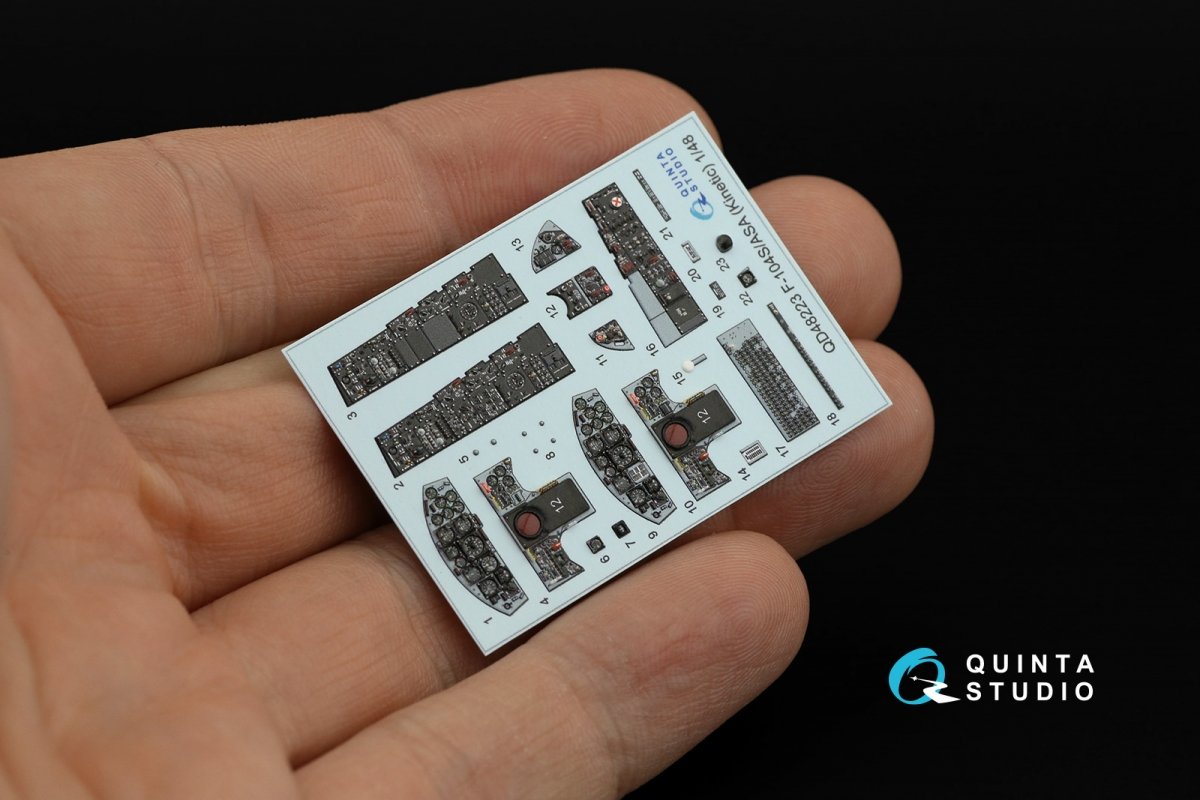 Quinta Studio QD48223 F-104S/ASA 3D-Printed &amp;amp; colored Interior on decal paper (Kinetic) 1/48 – image 4