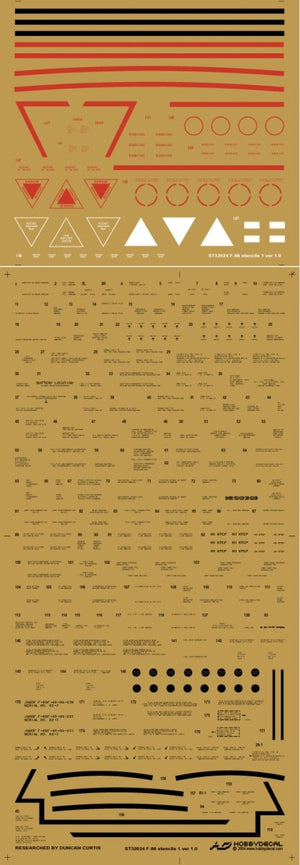 HobbyDecal ST32024V1 F-86 Stencils 1 ver 1 1/32