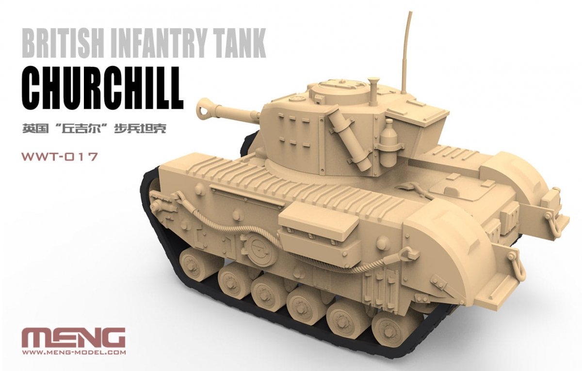 Meng Model WWT-017 World War Toons Churchill British Infantry Tank – obrázek 3