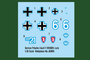 Hobby Boss 83805 German Pzkpfw.I Ausf.F (VK18.01) Late 1/35 – image 4