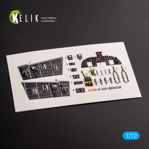 Kelik K72184 B-24D Liberator - interior 3D decals for Hasegawa kit 1/72