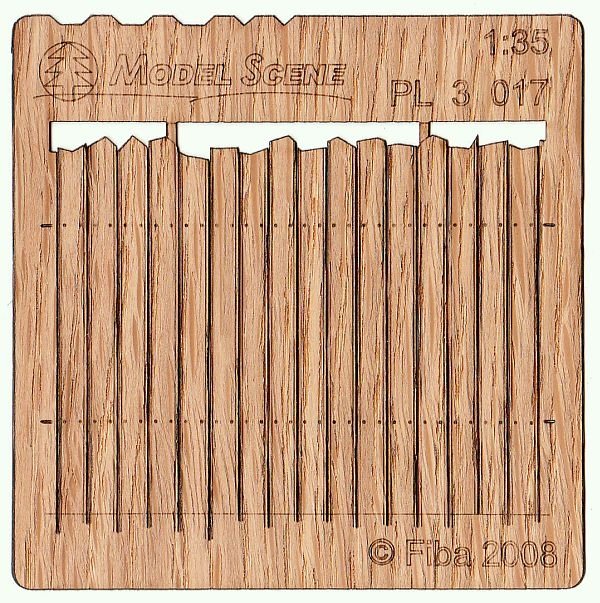 Model scene PL3-017 Wooden fence type 17 Wooden fence 1/35