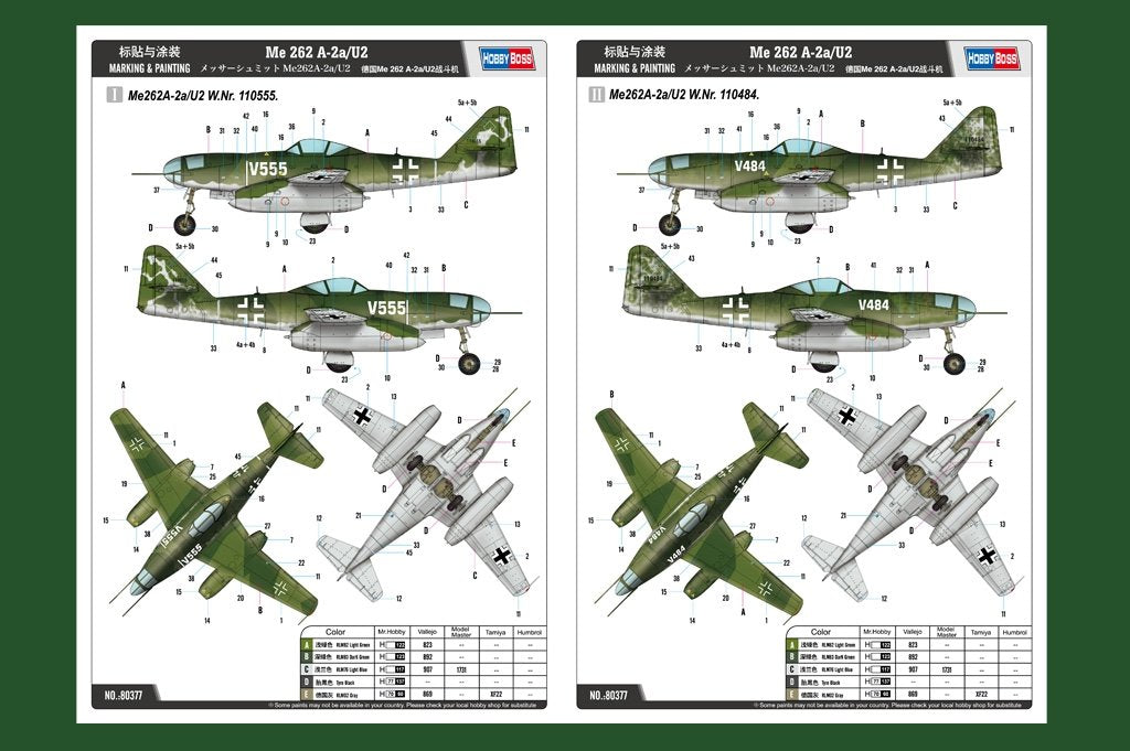 Hobby Boss 80377 Me 262 A-2a/U2 – zdjęcie 2