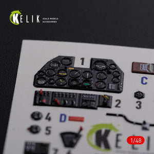 Décalcomanies 3D intérieures KELIK K48086 P-40N pour maquette Academy au 1/48 – image 2