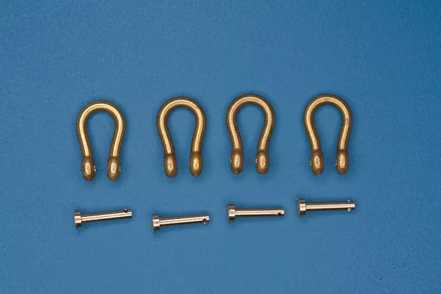 RB Model 10396A Shackles (4 pcs) Used in different military vehicles drawing and dimensions 1/35