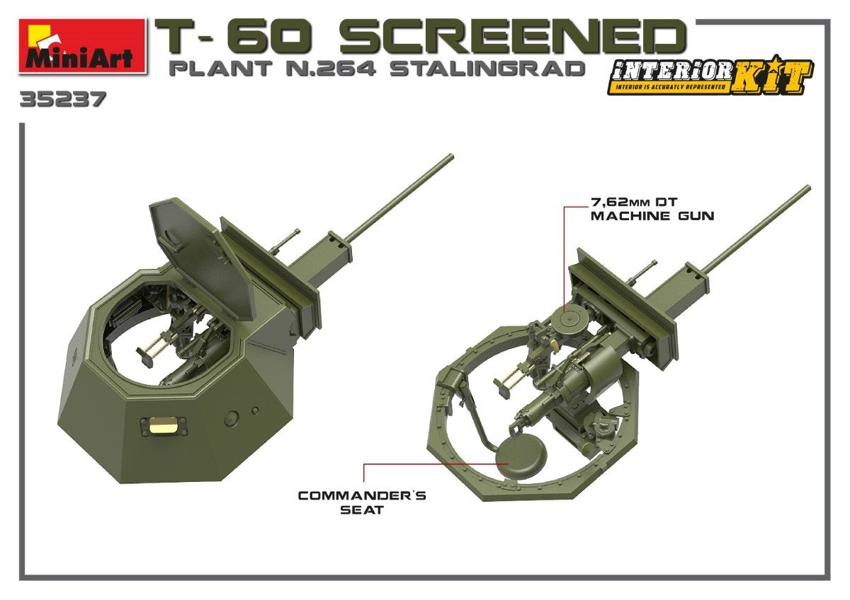 MiniArt 35237 T-60 SCREENED (PLANT NO.264 STALINGRAD) INTERIOR KIT 1/35 – image 5