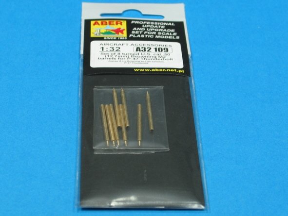 Aber A32109 Ensemble de 8 canons tournés de calibre .50 (12,7 mm) US Browning M2 pour P-47 Thunderbolt (1/32) – image 5
