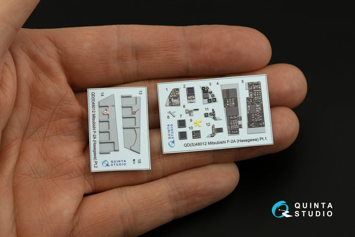 Quinta Studio QDS-48012 Mitsubishi F-2A 3D-Printed colored Interior on decal paper (Hasegawa) (small version) 1/48 – image 3