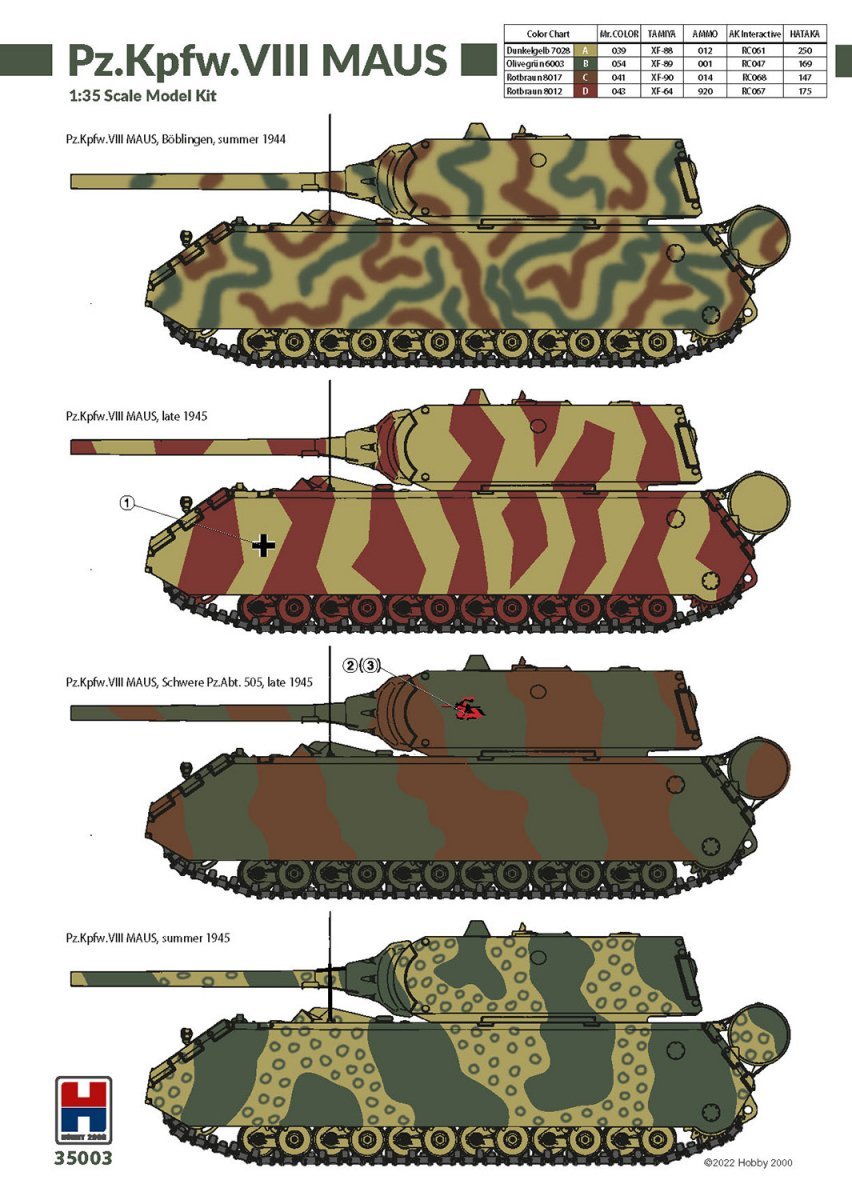 Hobby 2000 35003 Pz.Kpfw. VIII MAUS ( TAKOM + CARTOGRAF ) 1/35 – image 2