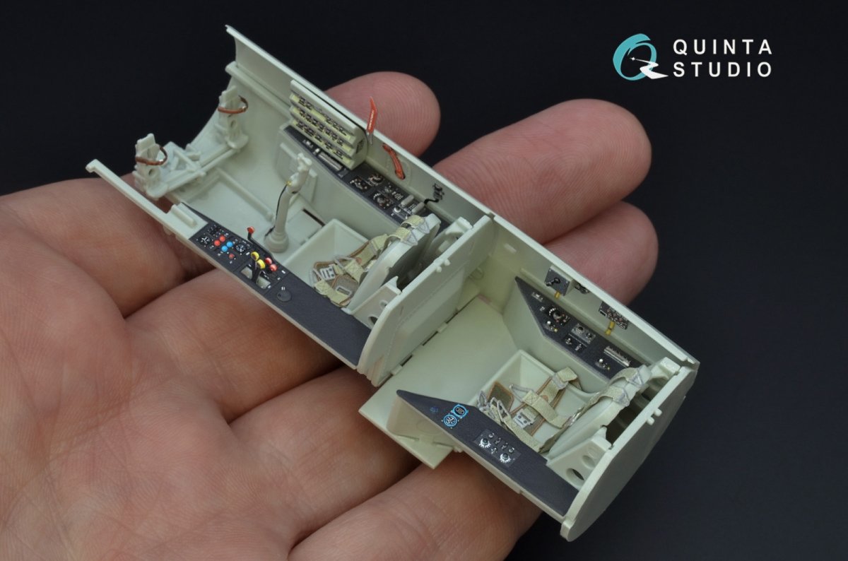 Quinta Studio QD32074 Me 262B1a/U-1 3D-Printed &amp;amp; colored Interior on decal paper (Revell) 1/32 – Bild 5