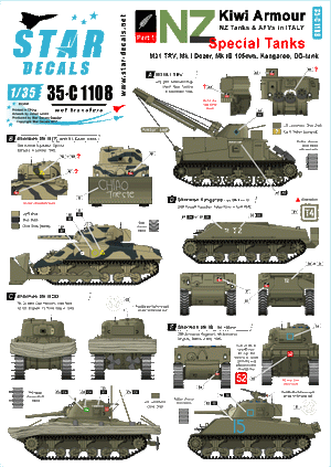 Star Decals 35-C1108 Kiwi Armor 1 - Special Tanks 1/35