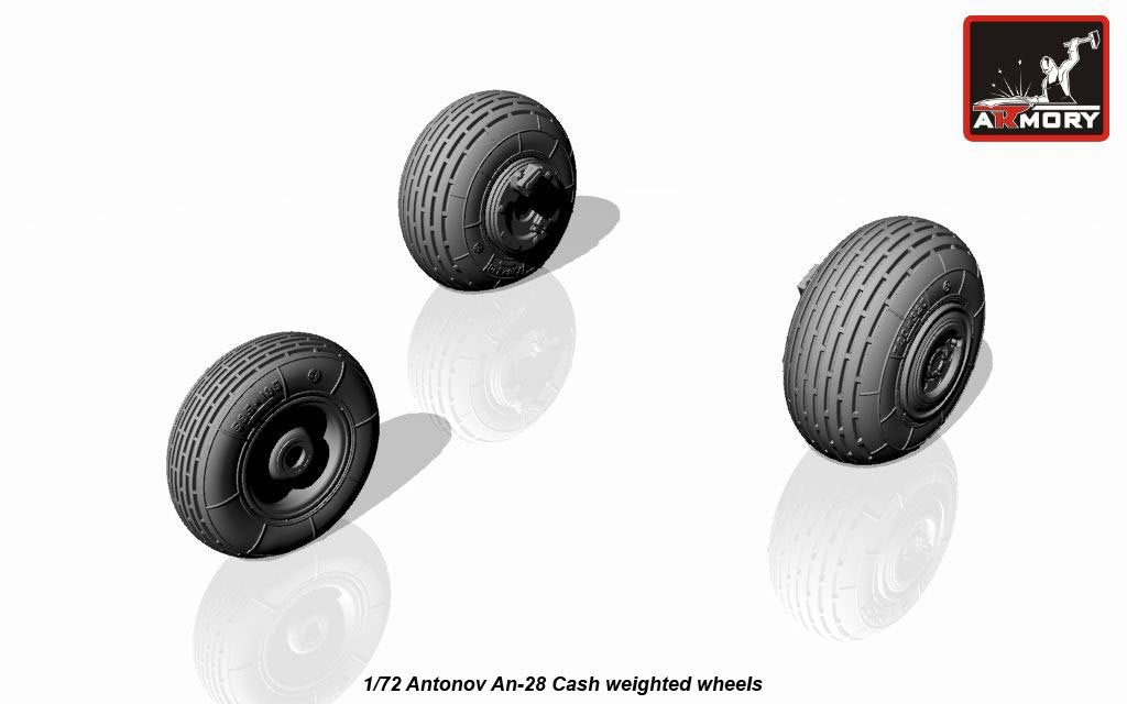 Armory Models AW72044 Antonov An-28 Cash wheels w/ weighted tires 1/72 – immagine 2