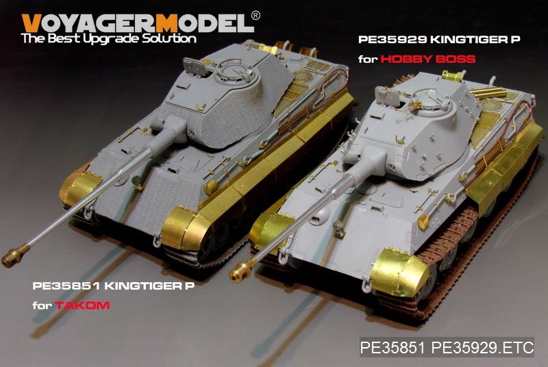 Voyager Model PE35929 WWII German King Tiger (Porsche Turret) For HOBBYBOSS 84530 1/35 – zdjęcie 18