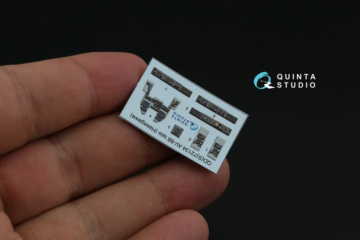 Quinta Studio QD72134 AV-8B late 3D-Printed colored Interior on decal paper (Hasegawa) 1/72 – image 5