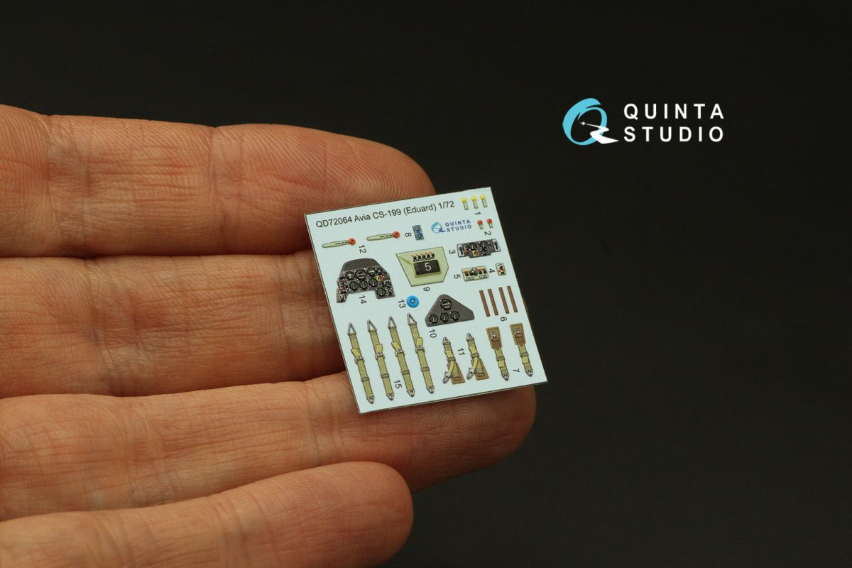 Quinta Studio QD72064 Avia CS-199 3D-Printed &amp;amp; colored Interior on decal paper (Eduard) 1/72 – image 8