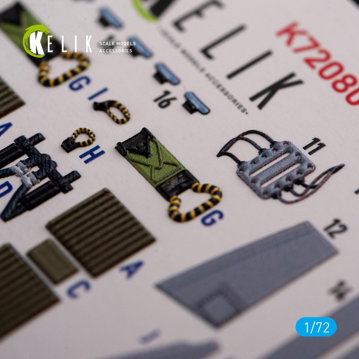 KELIK K72080 Grumman A-6A Knight Rider interior 3D decals for Fujimi kit 1/72 – Bild 2