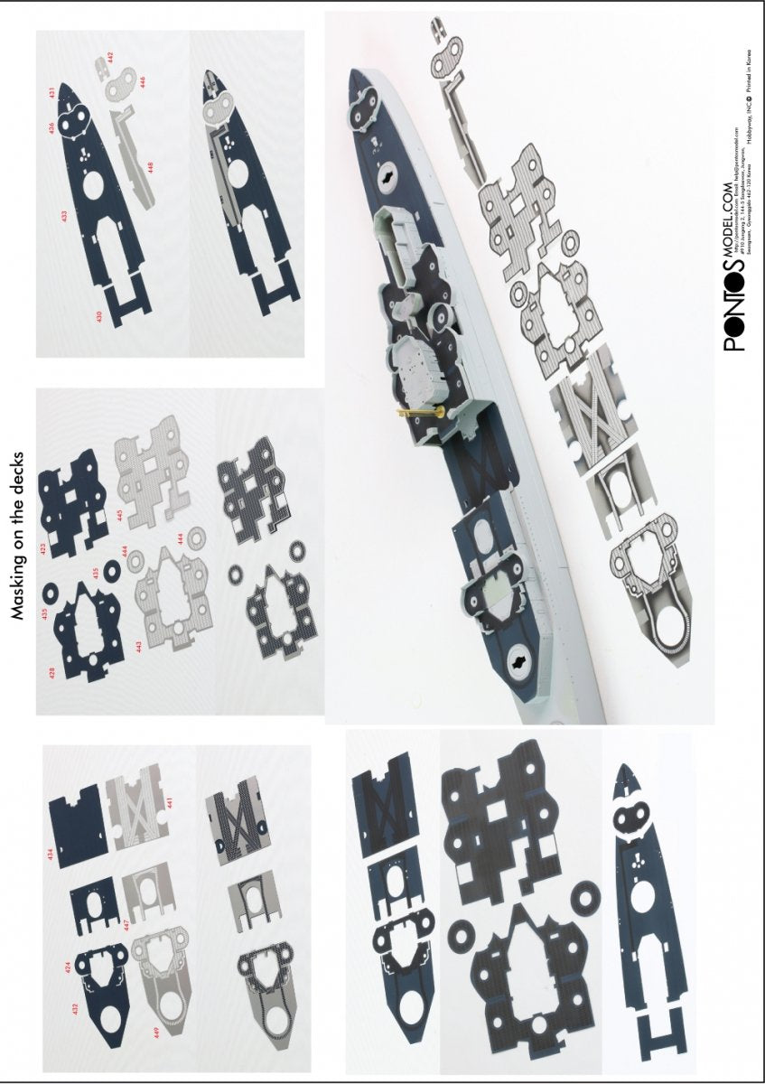 Pontos 37017F1 USS CA-35 Indianapolis 1945 Detail Up Set ADVANCED 1/350 – image 10