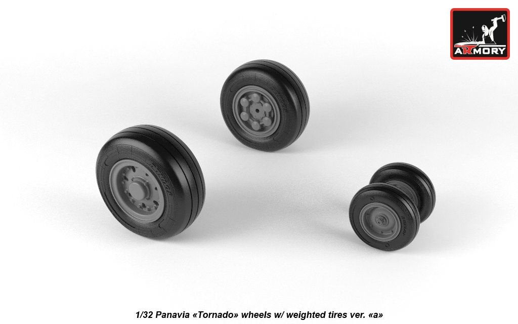 Armory Models AW32501a Panavia Tornado wheels, w/ tires type “a” (DL) 1/32 – image 3