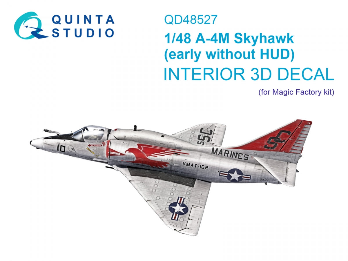 Quinta Studio QD48527 A-4M early 3D-Printed &amp; colored Interior on decal paper (Magic Factory) 1/48