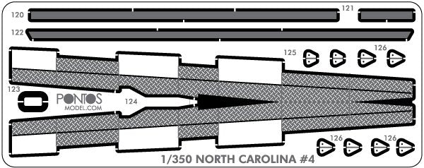 Pontos 35024WD1 USS BB-55 North Carolina Wooden Deck set 1/350 – image 2