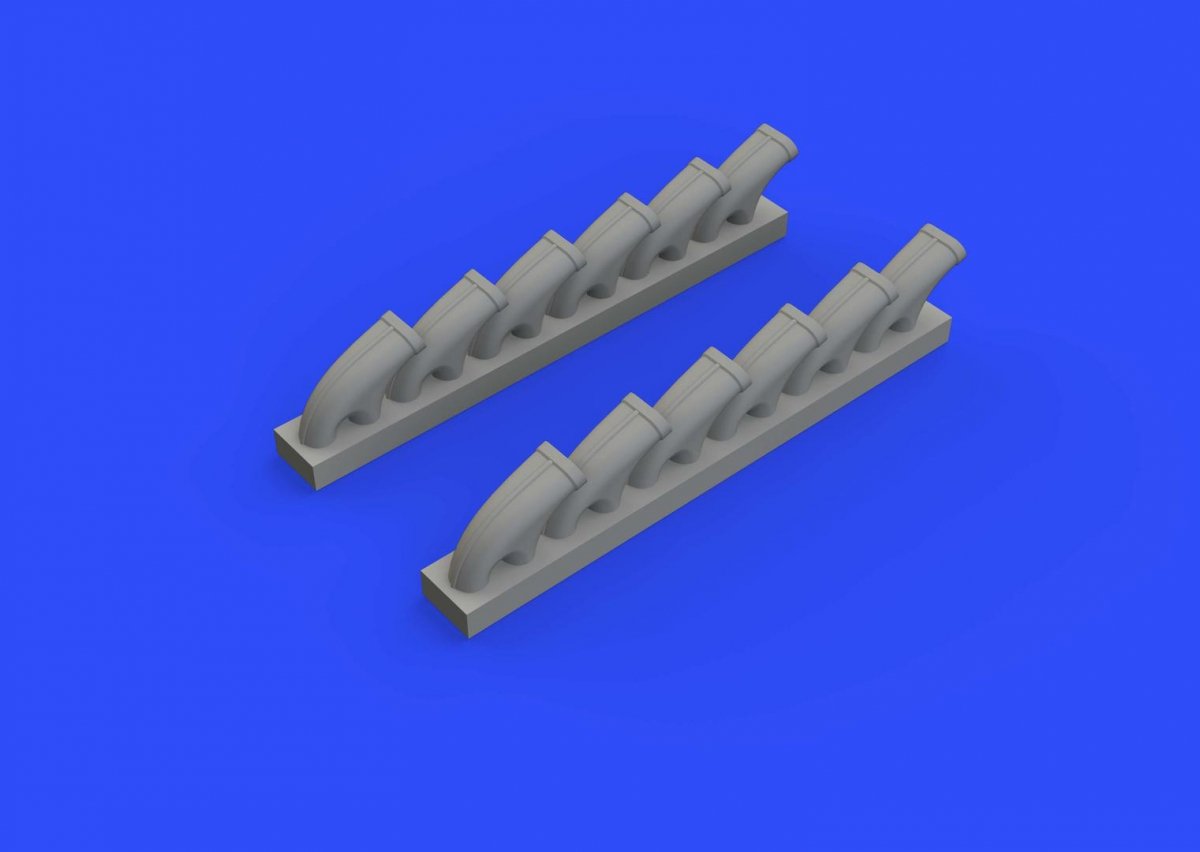 Eduard 648414 Typhoon Mk. Ib exhaust stacks EDUARD, HASEGAWA 1/48 – imagen 2