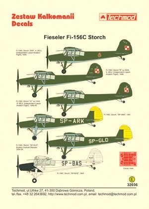 Techmod 32036 - Fieseler Fi 156C Storch 1/32 – image 2