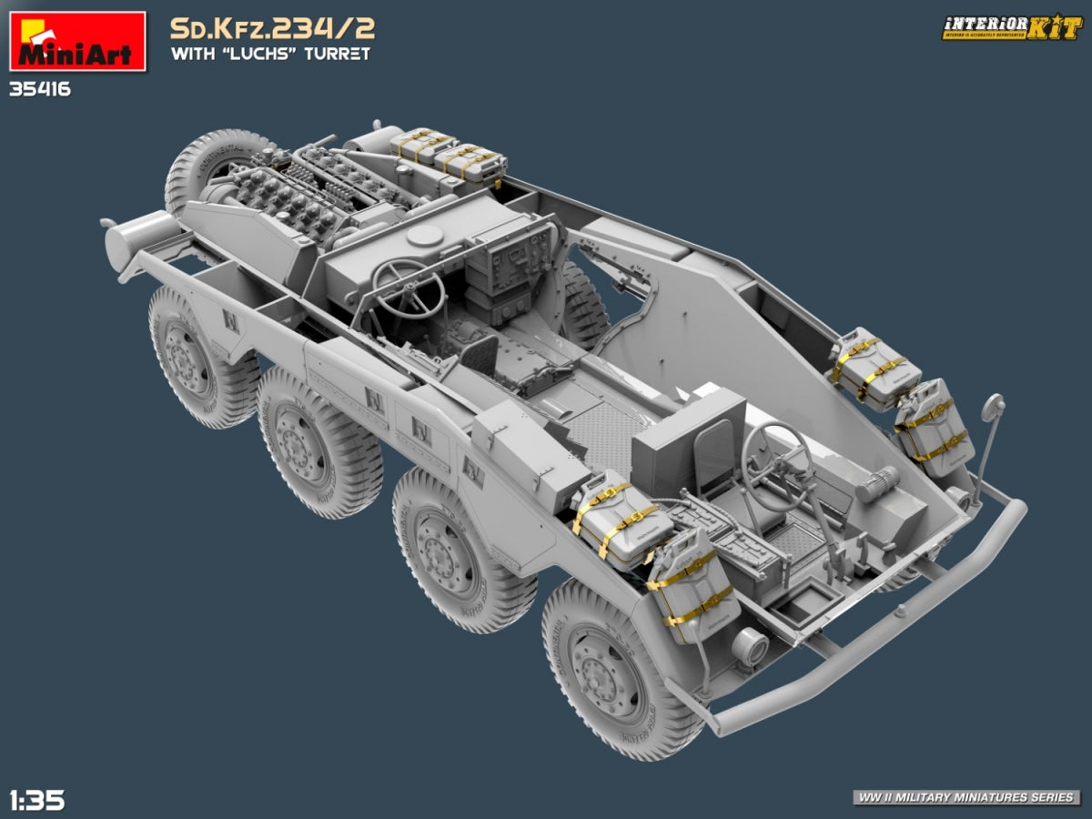 MiniArt 35416 Sd.Kfz.234/2 WITH LUCHS TURRET. INTERIOR KIT 1/35 – imagen 14
