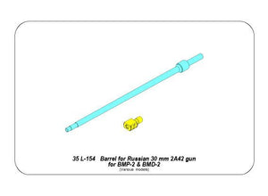 Aber 35L-154 Barrel for Russian 30mm 2A42 gun for BMP-2 and BMD-2 1/35 – imagen 11