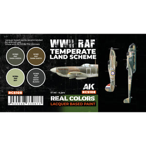 AK Interactive RCS108 WWII RAF Temperate Land Scheme 4x17ml – Bild 2