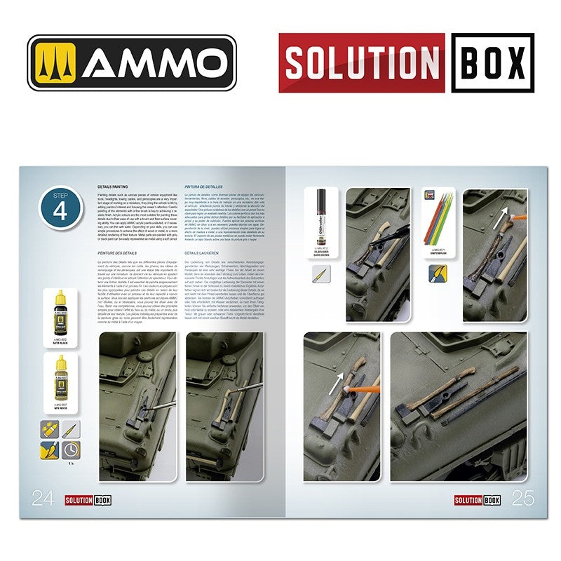 AMMO by Mig Jimenez 7728 SOLUTION BOX 22 – WWII USA ETO. Colors and Weathering System – immagine 11