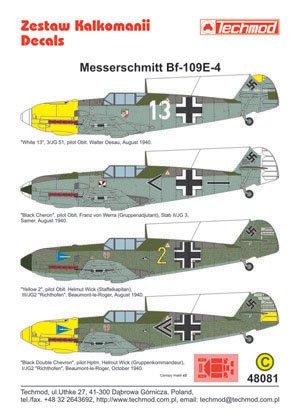 Techmod 48081 - Messerschmitt Bf 109E-4 1/48 – Bild 2