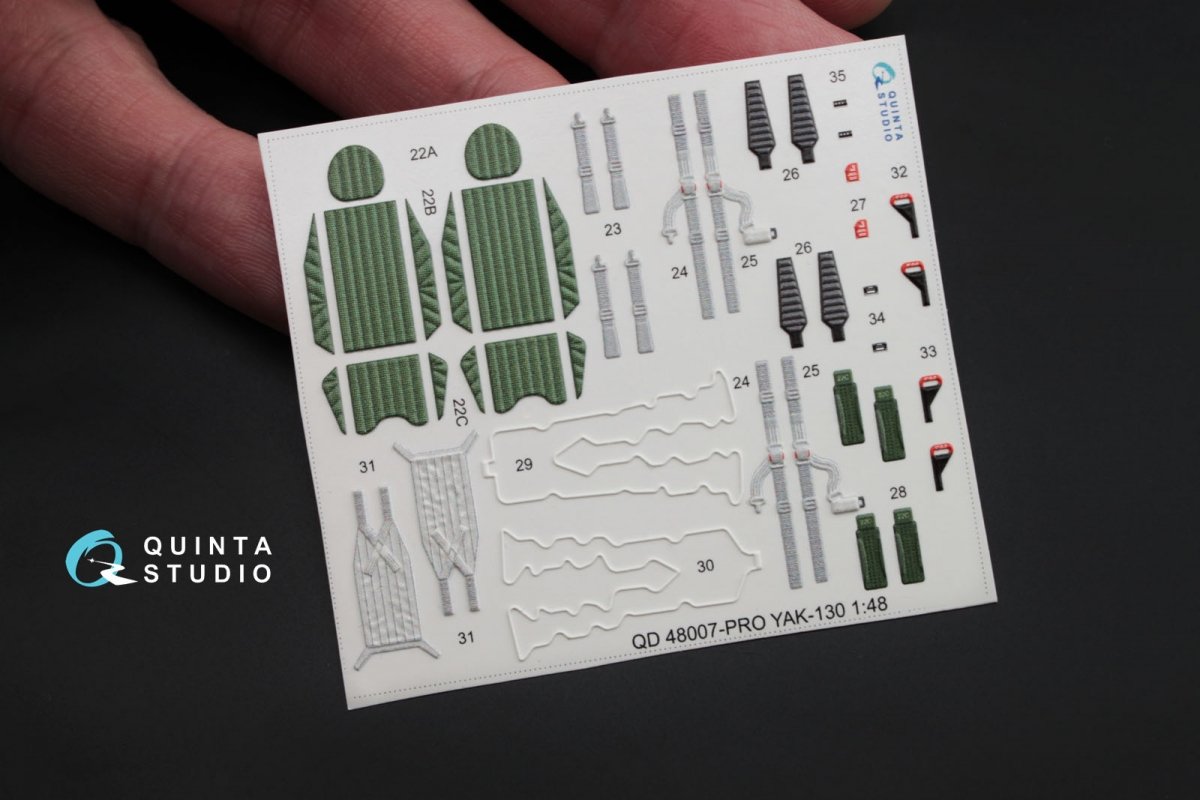 Quinta Studio QD48007 Yak-130 3D-Printed &amp;amp; colored Interior on decal paper (for Zvezda kits) 1/48 – image 4