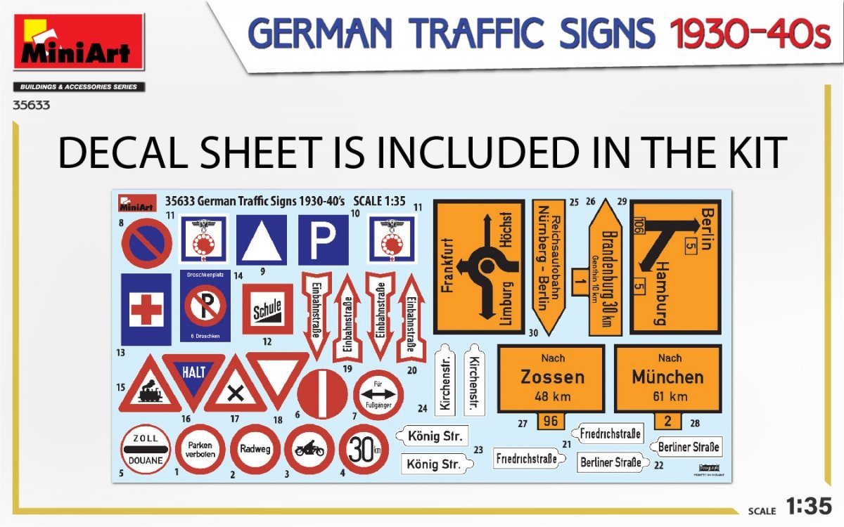 MiniArt 35633 GERMAN TRAFFIC SIGNS 1930-40s 1/35 – image 3
