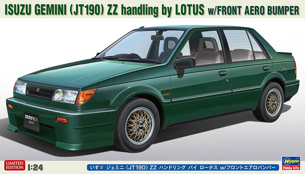 Hasegawa 20709 Isuzu Gemini (JT190) ZZ Handling By Lotus With Front Aero Bumper 1/24