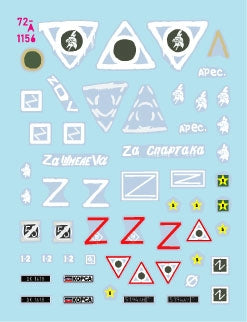 Star Decals 72-A1156 War in Ukraine # 17. BM-21 Grad 122 mm rocket launcher. Russian and Donetsk BM-21 in 2022-23 1/72 – immagine 2