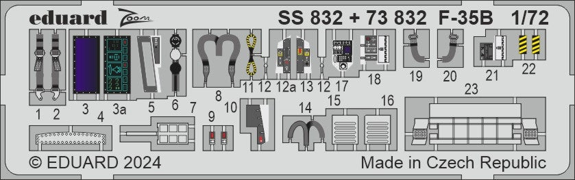 Eduard BIG72184 F-35B detail set Tamiya 1/72 – obrázek 6