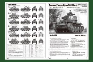 Hobby Boss 80136 German Panzer Kpfw.38(t) Ausf.E/F – Bild 2