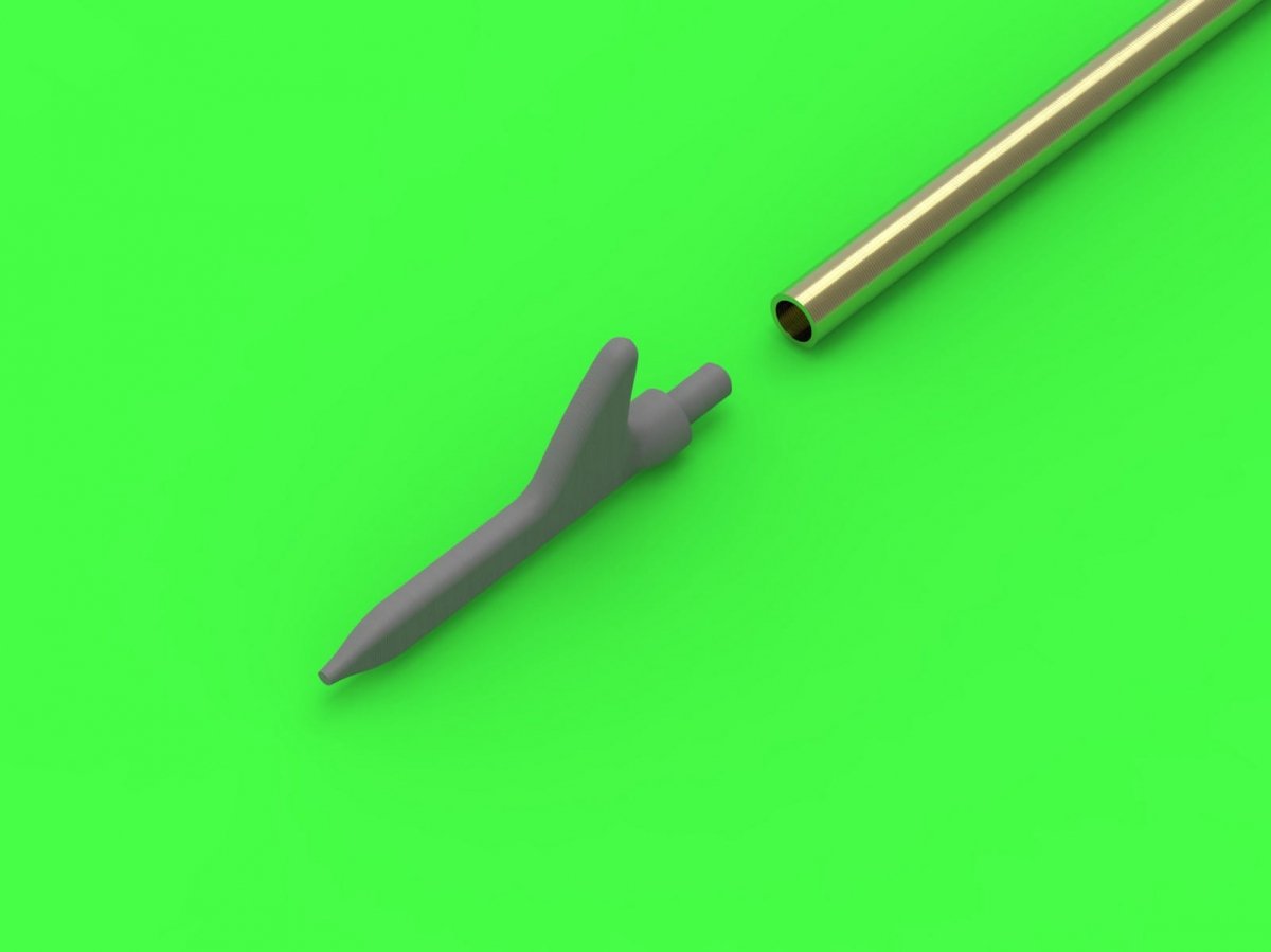 Master AM-48-156 American WWII Pitot Tube - &amp;quot;Shark Fin&amp;quot; Type (1 pc.) - used on P-36, P-39, P-40, P-47, A-36, B-239, T-6, B-25 and many others 1/48 – image 2