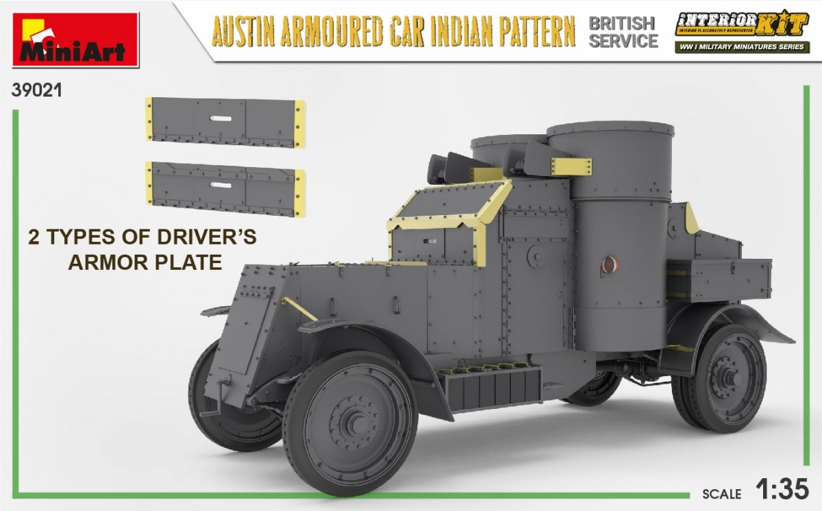 Miniart 39021 AUSTIN ARMORED CAR INDIAN PATTERN. BRITISH SERVICE. INTERIOR KIT 1/35 – obrázek 5