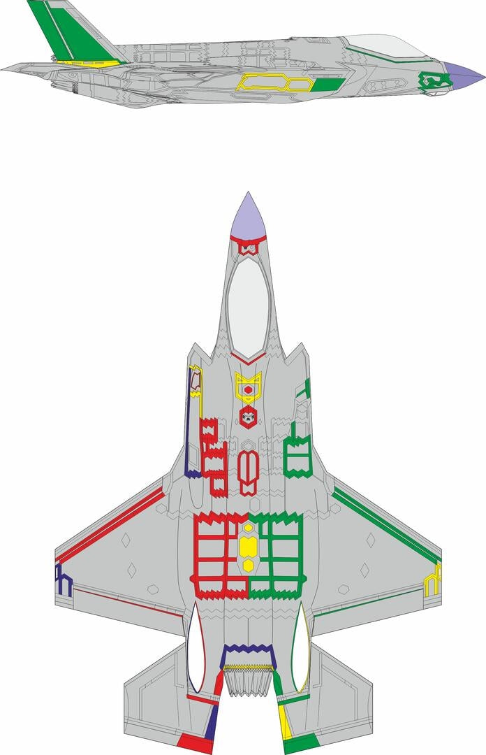 Revêtement RAM Eduard CX693 F-35A (première version REVELL 1/72)