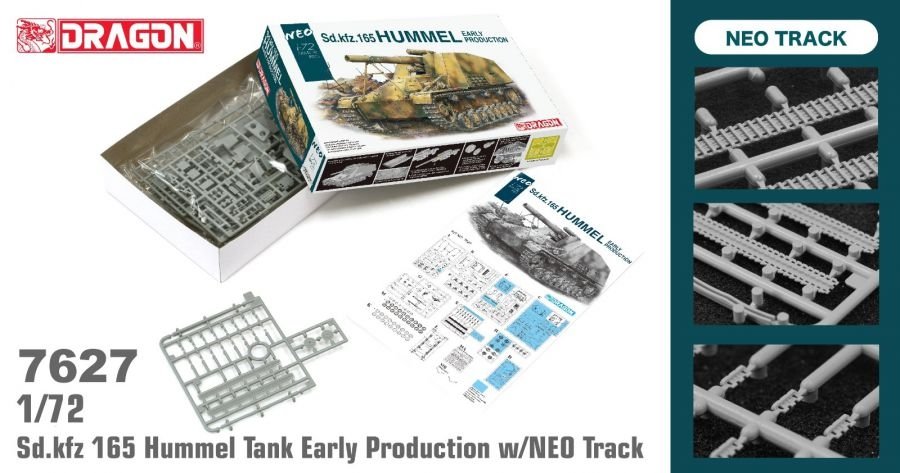 Dragon 7627 Sd.Kfz. 165 Hummel Tank Early Production w/NEO Track 1/72 – immagine 2